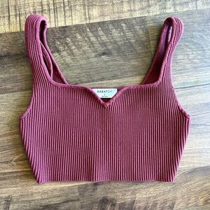 Aritzia Babaton Sculpt Knit Notch Tank Small